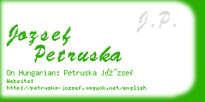 jozsef petruska business card